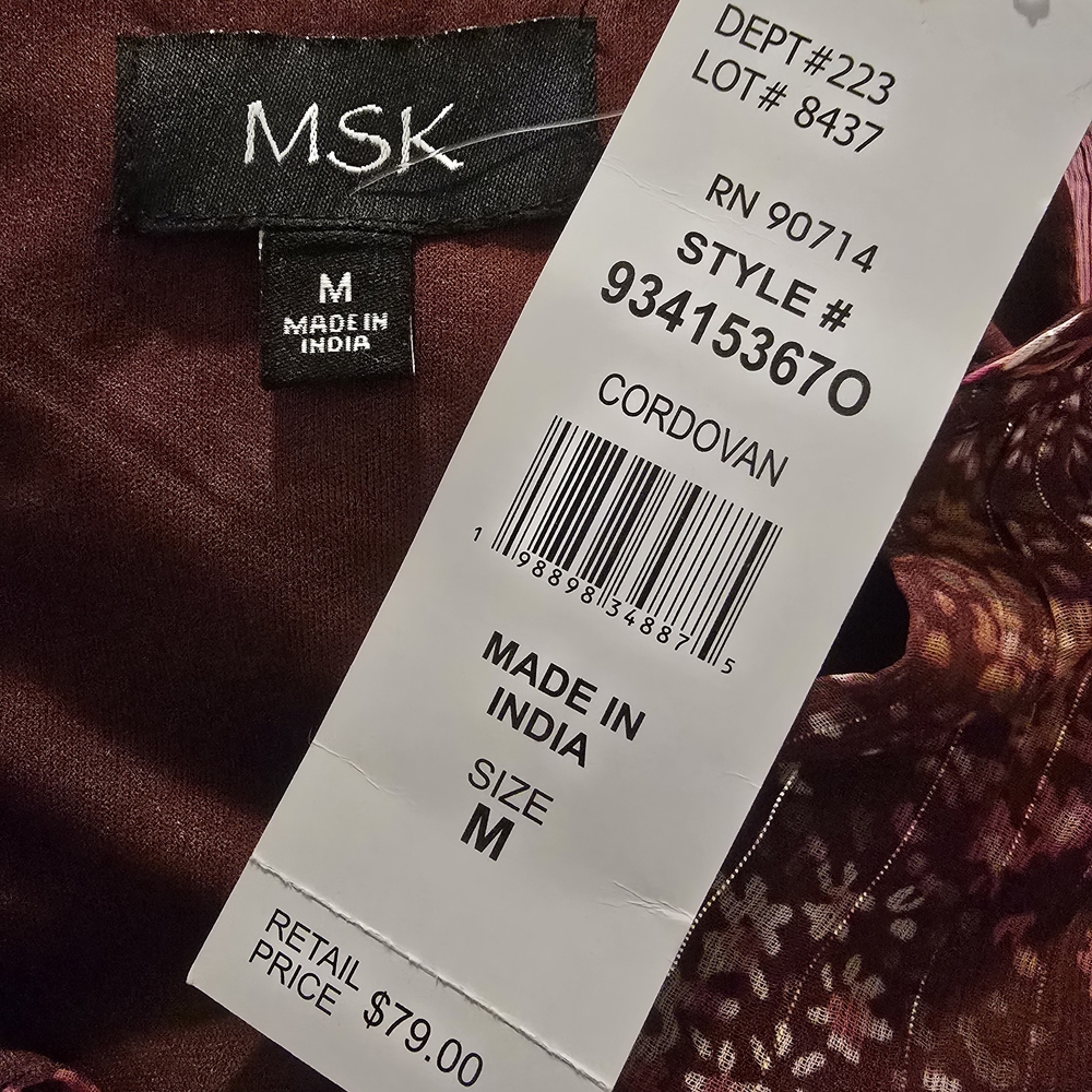 MSK Cordovan Blouse